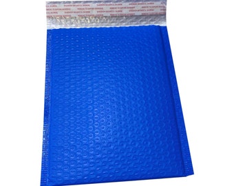 4x8 Bubble Mailers Blue Poly Padded Envelopes #000 4 x 8 inch Mailing Shipping Bag Lightweight Waterproof Self Adhesive Sealing