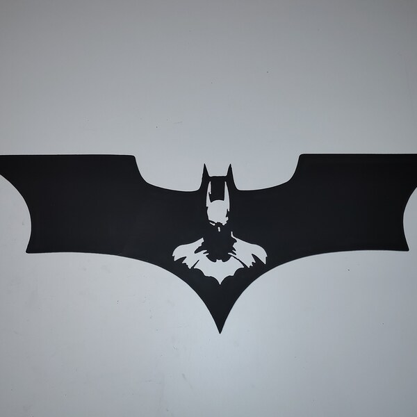Dark Knight in Batarang 22.5"x8"  Plasma Cut Metal Art CNC