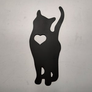 Kitty Cat Lover 4.5&quot;x11&quot; Plasma Cut Metal Art CNC
