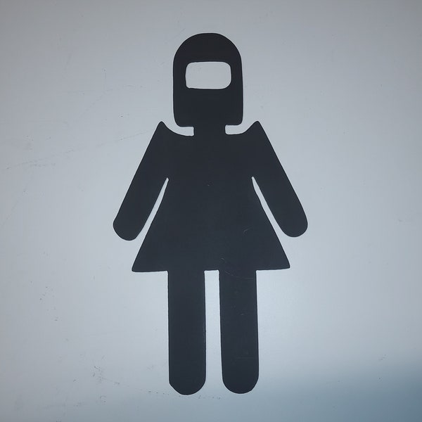 Welder Girl / Space Girl 9.5"x5"  Plasma Cut Metal Art CNC