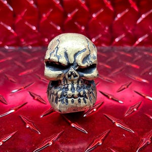 Brass shift knob skull