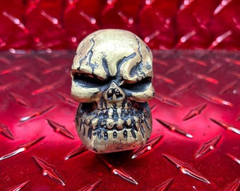 Brass shift knob skull