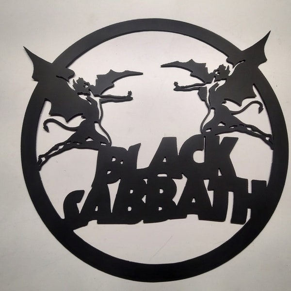 Black Sabbath Band Sign 16" Round- Plasma Cut Metal Art CNC