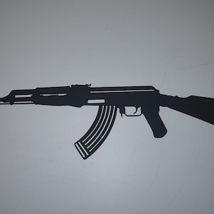 AK47 Half Scale 22.5&quot;x6.5&quot; Plasma Cut Metal Art CNC