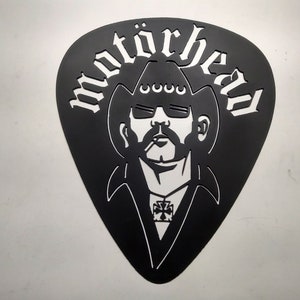 Motorhead-Lemmy in Pick 15&quot;x13 Plasma Cut Metal Art CNC