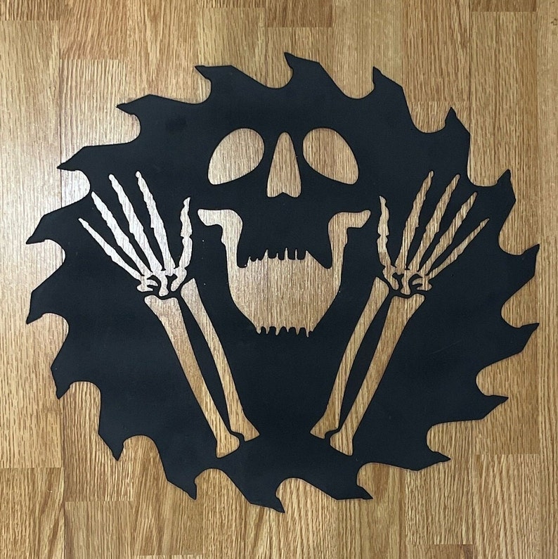 Scary Saw Blade Plasma Cut Metal Art CNC Etsy