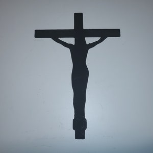 Crucifixion Cross 8&quot;x5.5&quot;  Plasma Cut Metal Art CNC