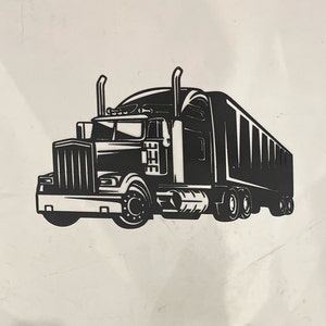 Semi truck Plasma Cut Metal Art CNC