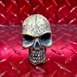 Brass shift knob skull