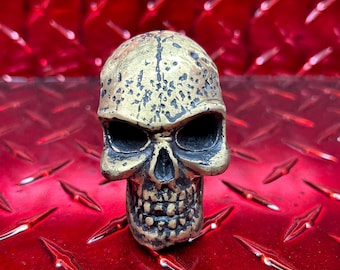 Brass shift knob skull