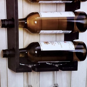 Wine Glass Rack w/Free Gift Wine glass holder wine storage wine bottle rack liquor shelf wine organizer gift for wine lovers image 1