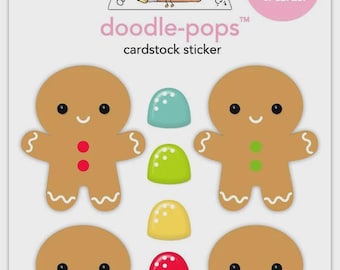 Pegatinas 3D Jolly Gingers Doodle-Pops - Gomitas de jengibre