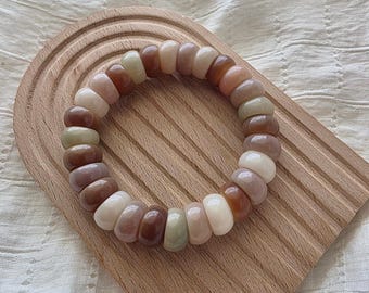 Natural Bodhi Bowl Bead Bracelet, Handmade Anxiety Fidget Jewelry| Calming and spiritual gift ideas, Pink, Purple, Green bracelets