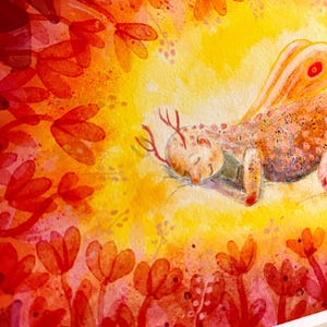 Mystical Forest Fairy Art Print – Fantasy Illustration, A4 Fine Art Wall Poster on Archival Paper