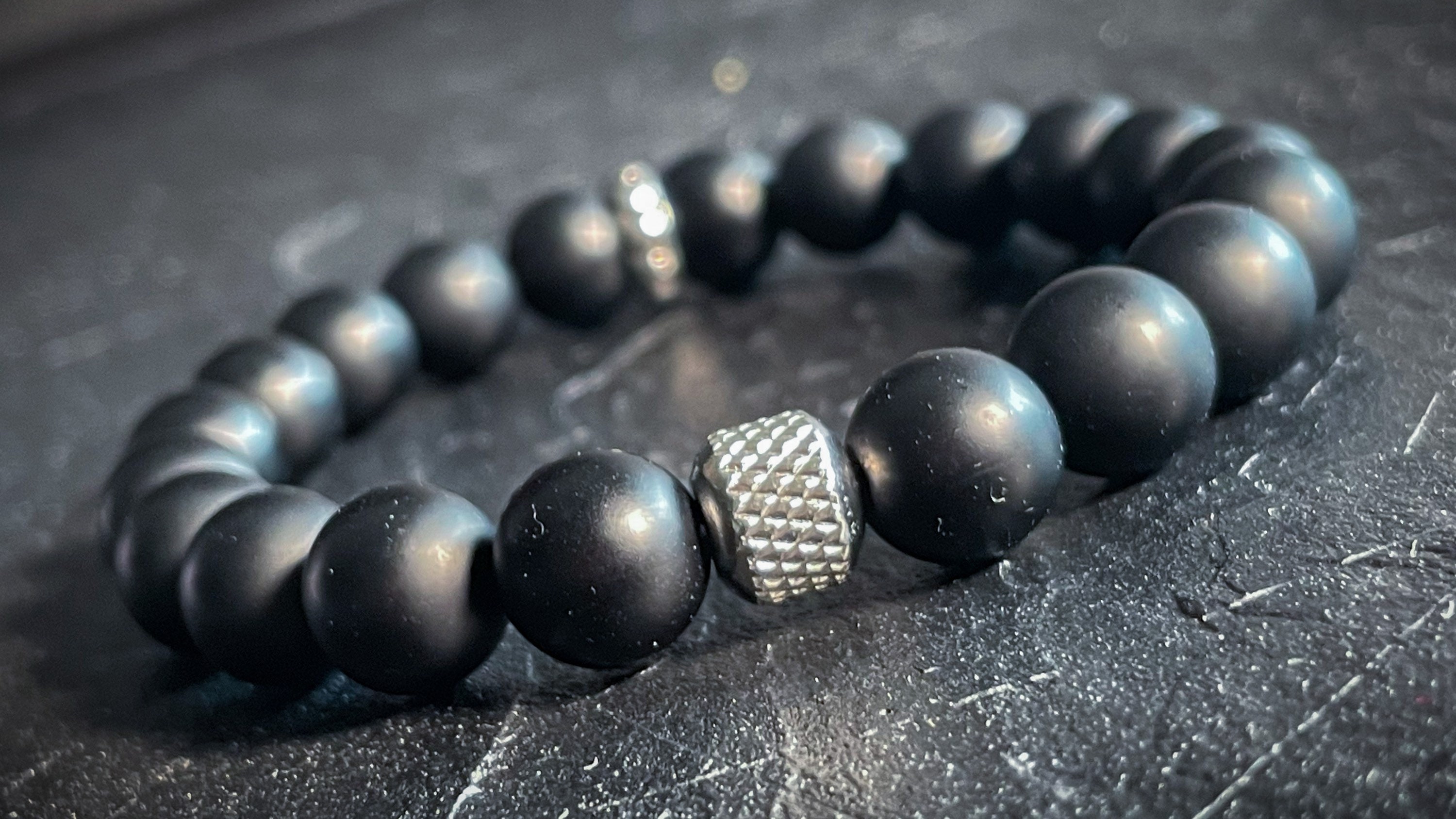 【AEKKI】Plata 2AA Matte Onyx Natural Stone Bracelet(約10mm) Onyx Matte in 10mm. Natural Stone Bracelet. Bachelorette