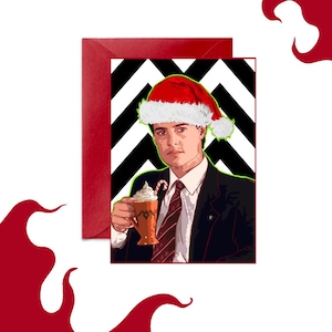 Twin Peaks Weihnachtskarte - Agent Cooper Popkultur Grußkarte - David Lynch