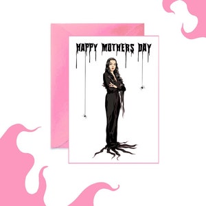 Morticia Temática DEL DÍA DE LA MADRE - La Tarjeta de Felicitación de la Cultura Pop de la Familia Addams