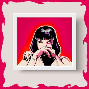 Mia Wallace Pulp Fiction Pop Art Portrait - Quentin Tarantino