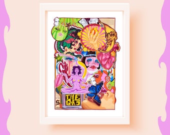 THE GAS Analog Collage - Psychedelic Artwork Inspired by A Year of Zine Covers