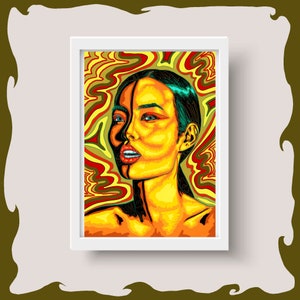 Colour Study Digital Painting - Trippy Psychedelic Portrait Artwork