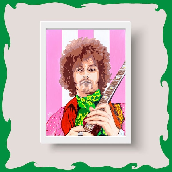 Eric Clapton 60s Pop Art Portrait - Psychedelic Painting Reprint - (CREAM, Jack Bruce, Ginger Baker)