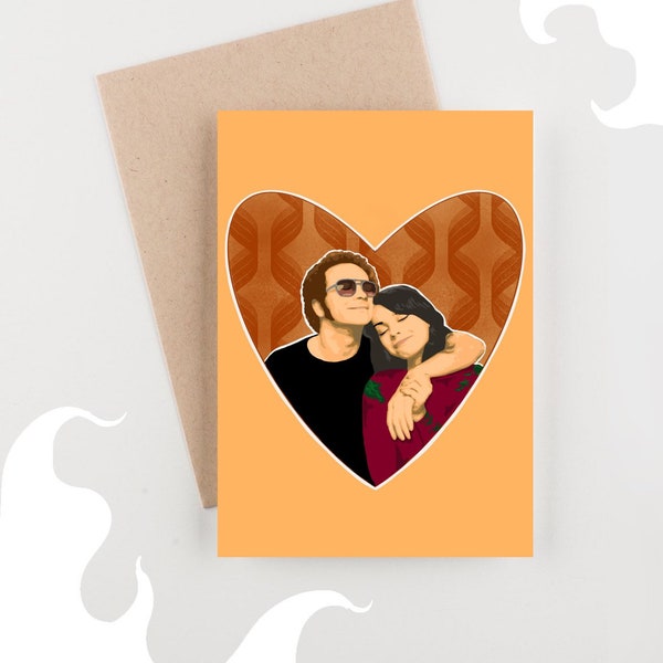 That 70s Show Themed Valentines Day Card - Pop Culture TV Show Greeting Card - Jackie & Hyde