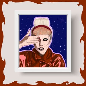 Impressão artística digital Lady Gaga - Decoração de Little Monsters
