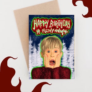 Home Alone Inspiriert Geburtstagskarte - Lustige Pop Kultur Grußkarte