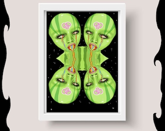 Fractal Alien Portrait - Digital Art Print of The Gas Issue no.5 Front Cover