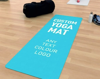 Custom Yoga - Pilates - Gym Mats - Personalised Yoga Mat With Your Own Text, Colour Or Logo