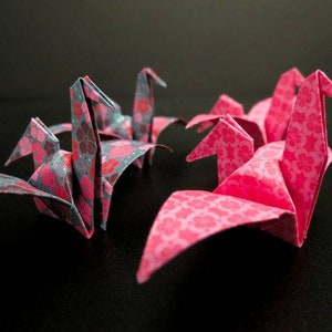 Origami/papierkraan/vogel voor interieurdecoratie, huis, kamer, tafel, feest, bruiloft, verjaardag, doop, cadeau, naamplaatje