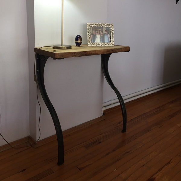 Cast Metal Entryway Table Legs Wooden Console Legs Industrial-Style Console