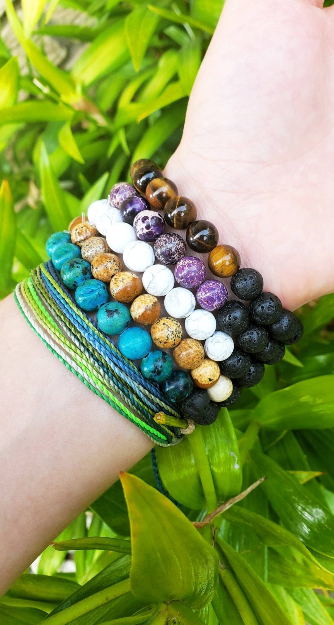 Aroma Therapy Crystal Healing Bracelet Etsy