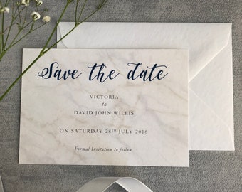 Save the Date - Marble, Beautiful,elegant design, Folding Invitations, Flat Invitations, Minimalist - Quartz Suite