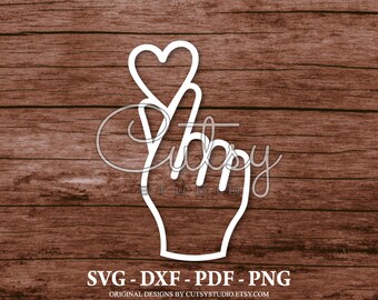 Korean Love Svg Etsy