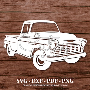 SVG Chevy 3200 Pickup Truck Silhouette Cut Files Designs, Clip Art, Paper, Craft, Laser, Cricut, Scan n Cut, Cameo and Printable