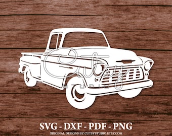 SVG Chevy 3200 Pickup Truck Silhouette Cut Files Designs, Clip Art, Paper, Craft, Laser, Cricut, Scan n Cut, Cameo and Printable