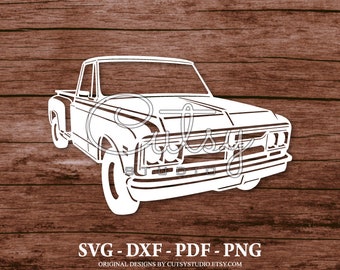 SVG GMC C/K 1967 Diseños de archivos de corte de silueta, imágenes prediseñadas, papel, artesanía, láser, cricut, escaneo y corte, cameo e imprimible