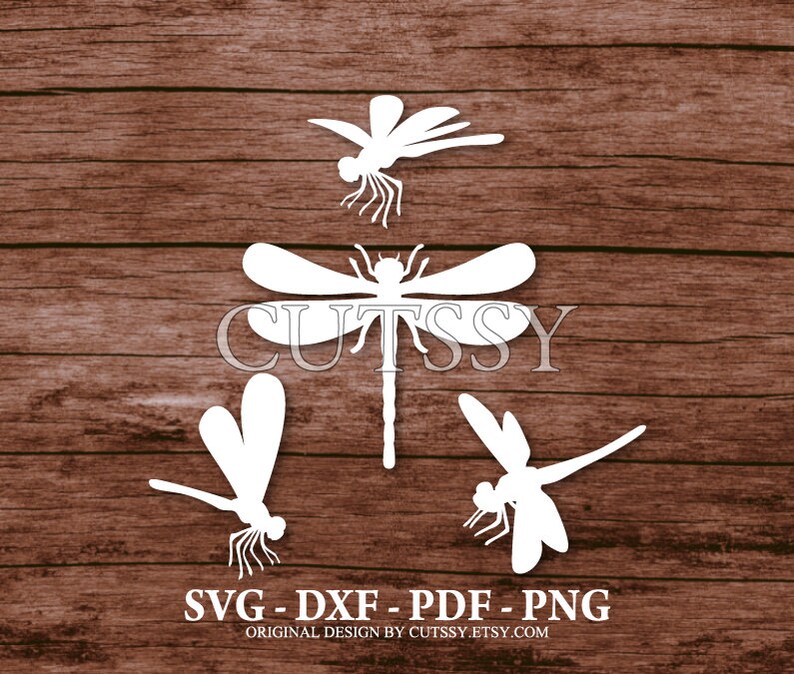 Paper Cricut Scan n Cut SVG Dragonfly Silhouette Cut Files Designs Craft Laser Clip Art Cameo and Printable