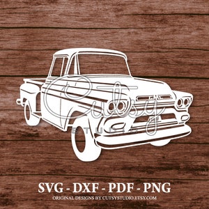 SVG GMC 100 Pickup Truck Silhouette Cut Files Designs, Clip Art, Paper, Craft, Laser, Cricut, Scan n Cut, Cameo and Printable