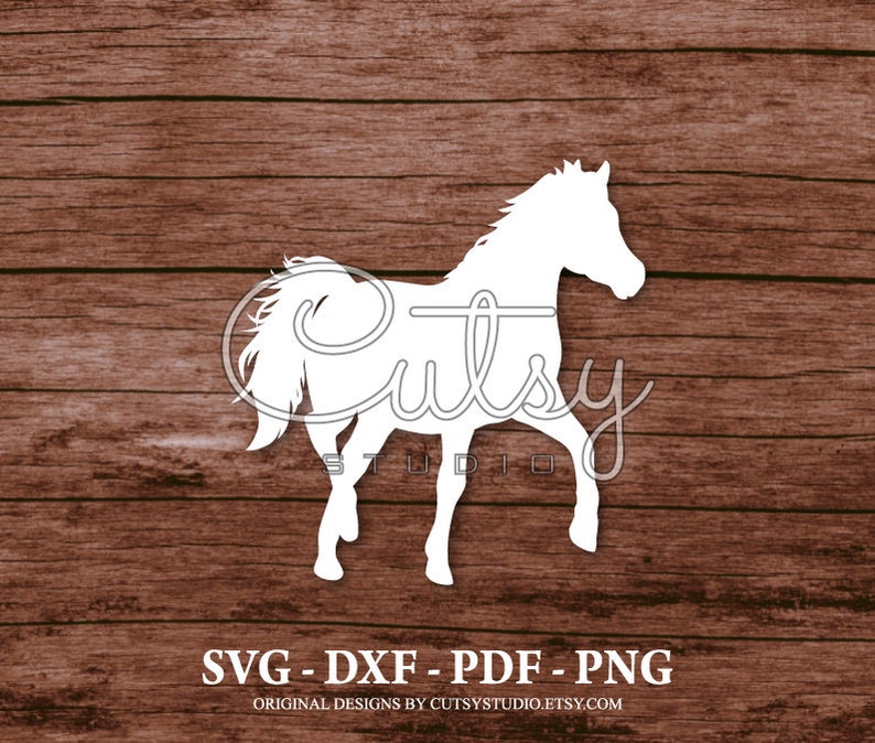 SVG Horse Walk Silhouette Cut Files Designs, Clip Art, Paper, Craft, Laser, Cricut, Scan n Cut, Cameo and Printable image 1