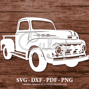 SVG Ford F-100 Truck Pickup Silhouette Cut Files Designs, Clip Art, Paper, Craft, Laser, Cricut, Scan n Cut, Cameo and Printable