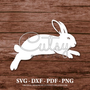 SVG Jumping Rabbit Silhouette Cut Files Designs, Clip Art, Paper, Craft, Laser, Cricut, Scan n Cut, Cameo and Printable