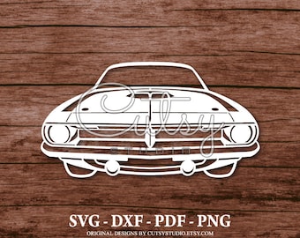SVG Plymouth Cuda 1970 silhouet snijden bestanden ontwerpen, illustraties, papier, ambacht, laser, Cricut, scan en knippen, cameo en afdrukbaar