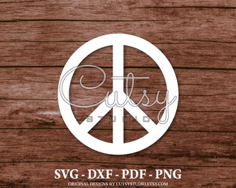 SVG Peace Sign Silhouette Cut Files Designs, Clip Art, Paper, Craft, Laser, Cricut, Scan n Cut, Cameo and Printable