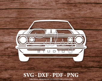 SVG Chevy Camaro Front View Silhouette Cut Files Designs, Clip Art, Paper, Craft, Laser, Cricut, Scan n Cut, Cameo and Printable