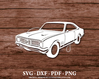 SVG Holden Monaro HT GTS 350 1969 Silhouette coupé fichiers dessins, clipart, papier, créations artisanales, laser, Cricut, Scan n Cut, camée et imprimable