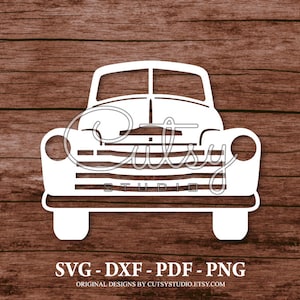 SVG Chevrolet Truck 3100 Porch View Silhouette Cut Files Designs, Clip Art, Paper, Craft, Laser, Cricut, Scan n Cut, Cameo and Printable
