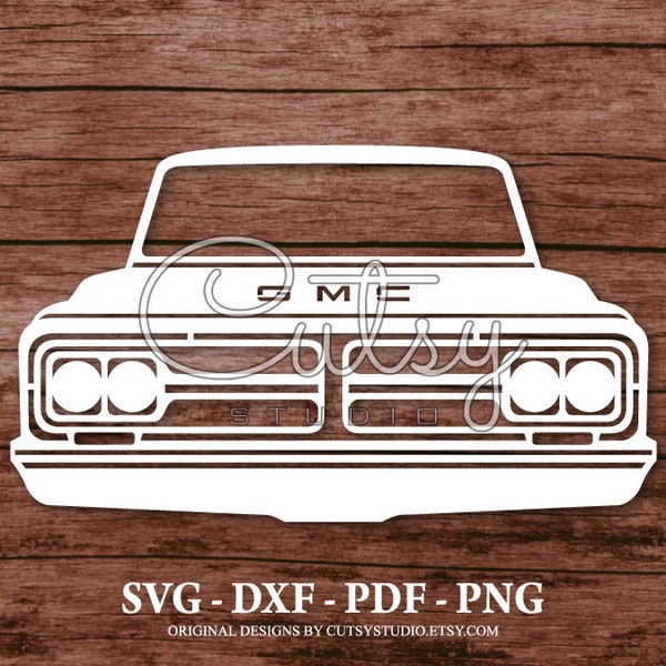 SVG GMC Pickup Truck 1970 Grill Silhouette Cut Files Designs, Clip Art, Paper, Craft, Laser, Cricut, Scan n Cut, Cameo et Imprimable