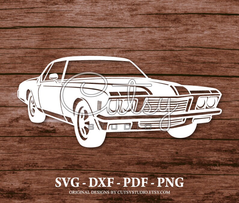 Download SVG Buick Riviera 1971 Silhouette Cut Files Designs Clip Art | Etsy